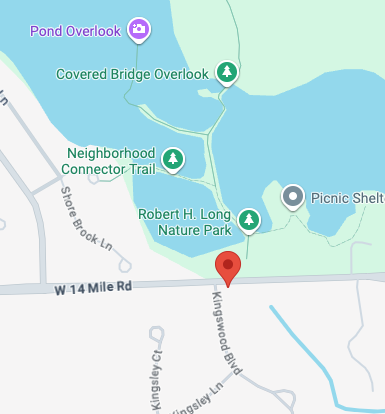 Map of 14 Mile break location